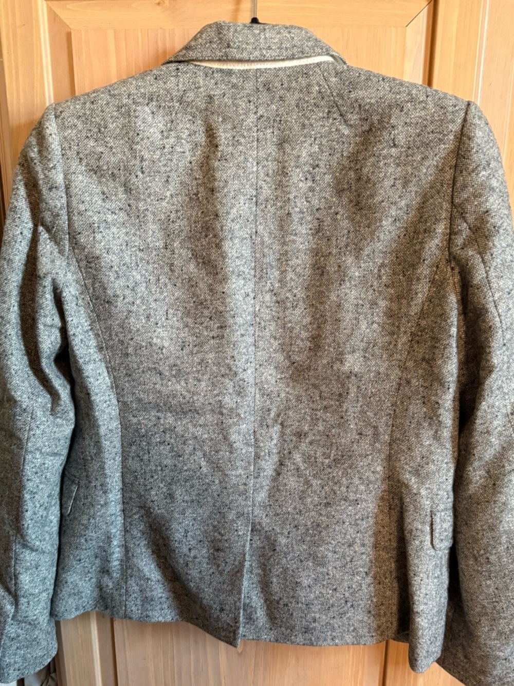 J. Crew Heather Gray Tweed wool/silk Blazer size 0 - Picture 6 of 8